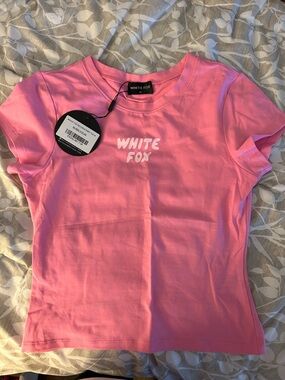 White Fox Boutique Pink Logo Tee - Pink